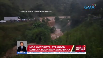 Mga motorista, stranded dahil sa rumaragasang baha | UB