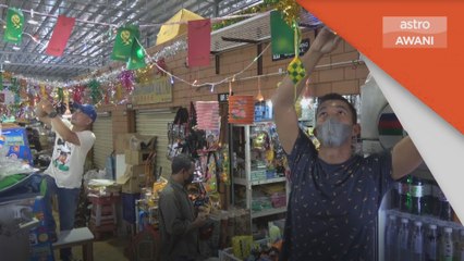 Menjelang Syawal | Peniaga Pasar Payang hias kedai sempena Lebaran