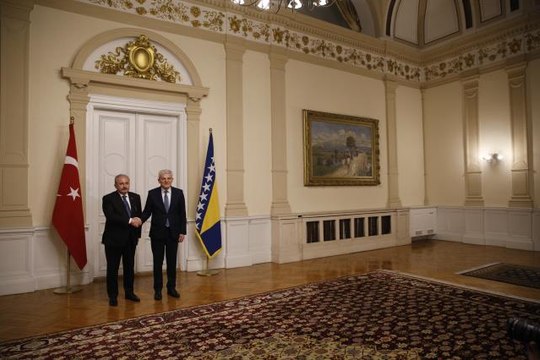 SARAYBOSNA - Bosna Hersek Devlet Başkanlığı Konseyi Başkanı Dzaferovic, TBMM Başkanı Şentop'u kabul etti