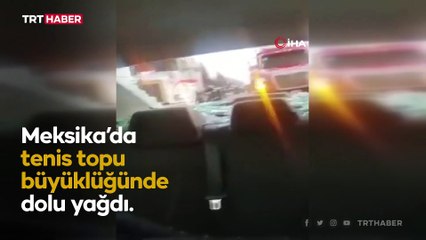 Meksika'da dolu yağışı: Evler ve araçlar zarar gördü