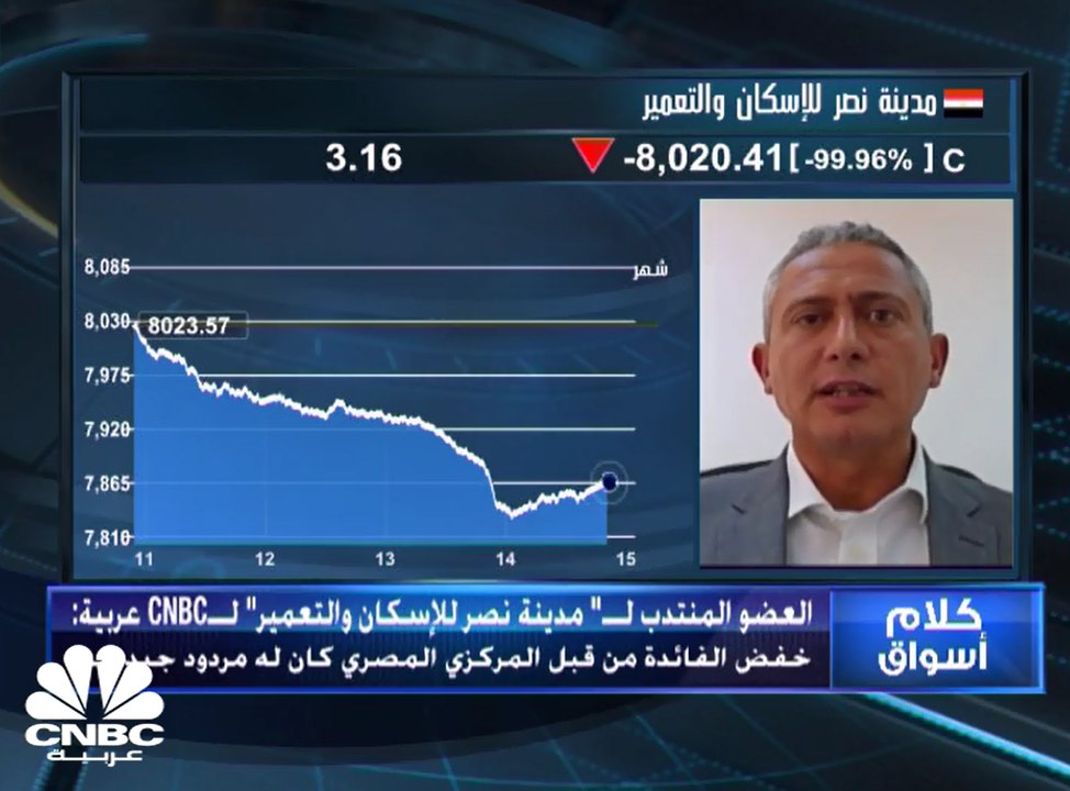 العضو المنتدب لشركة مدينة نصر للإسكان والتعمير المصرية لـCnbc عربية: نتطلع إلى تسليم 2000-3000 وحدة العام المقبل
