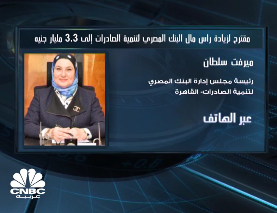 البنك المصري لتنمية الصادرات يوافق على زيادة رأس المال المصدر والمدفوع إلى 3.3 مليار جنيه