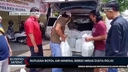 Ratusan Botol Air Mineral Berisi Miras Disita Polisi