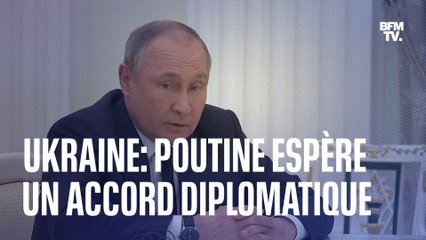 Guerre en Ukraine: Vladimir Poutine assure qu'il ne "renonce pas aux négociations"