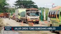 Jalan Ambles Arus Lalu Lintas Bandung Cirebon Macet, Polisi Berlakukan Buka Tutup