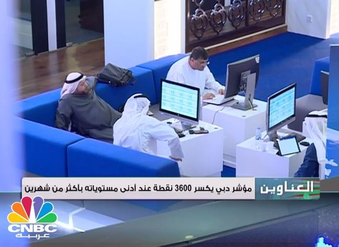 مؤشر دبي يكسر 3600 نقطة عند أدنى مستوياته بأكثر من شهرين
