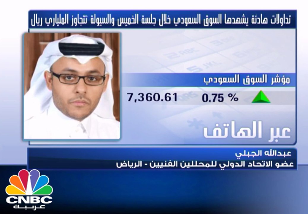المؤشر العام للسوق السعودي يرتفع لأعلى مستوياته...