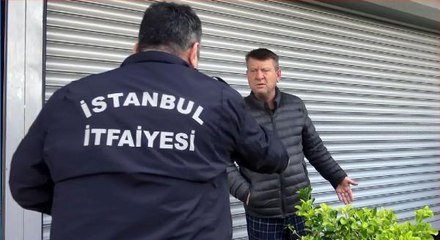 AVCILAR'DA MAHSUR KALAN KEDİ İÇİN GELEN İTFAİYEYE EV SAHİBİ ENGELİ