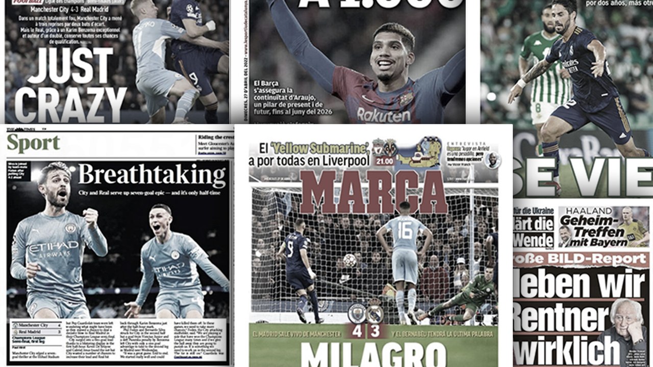 La presse n'en revient pas du match de légende entre Manchester City et le Real Madrid