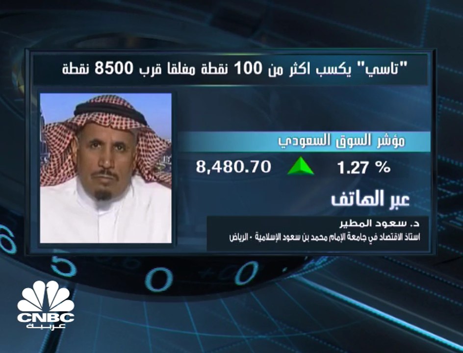 بدعم من أغلب القطاعات السوق السعودي يستقر في المنطقة الخضراء وتاسي قرب مستويات 8,500  نقطة مجدداً