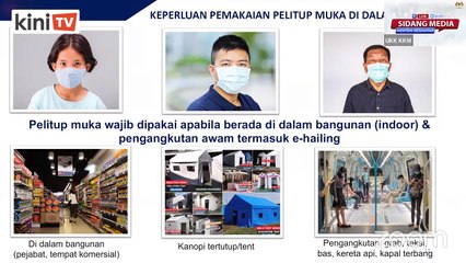 Pelitup muka tak diwajibkan di tempat terbuka mulai 1 Mei