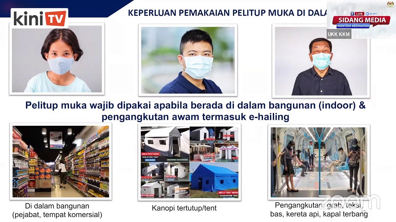 Pelitup muka tak diwajibkan di tempat terbuka mulai 1 Mei