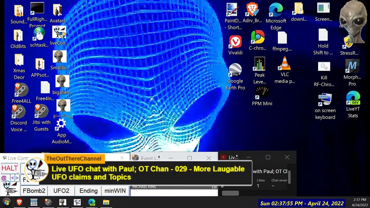 Live UFO chat with Paul; OT Chan - 029 - More Laughable UFO claims and Topics~ - 1920x1080 4855K-Pt1