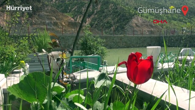 Karların erimesiyle baraj taştı, mezarlık suyla doldu
