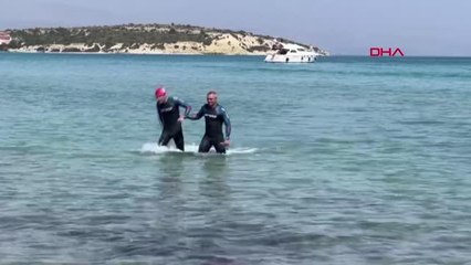 SPOR Otizmli sporcu Tuna, Yunanistan'dan Türkiye'ye yüzerek ilki başardı