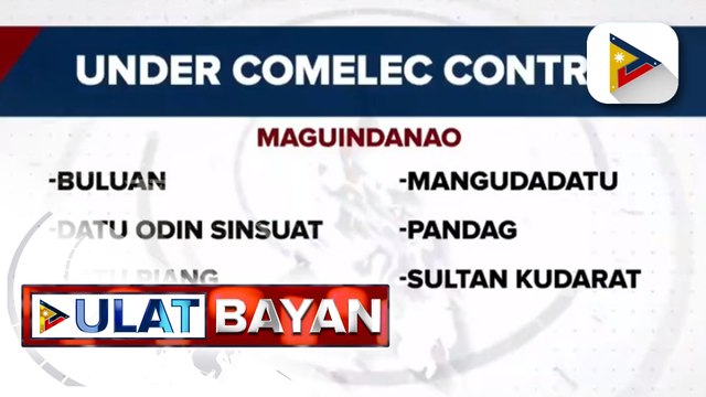 Walong lugar sa Maguindanao at Lanao Del Sur, isinailalim sa Comelec control