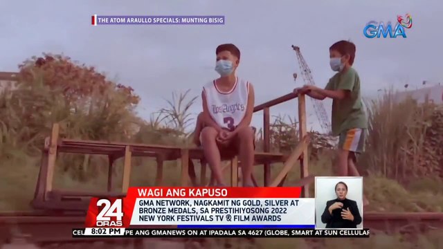 GGMA Network, nagkamit ng gold, silver at bronze medals, sa prestihiyosong 2022 New York Festivals TV & Film Awards | 24 Oras