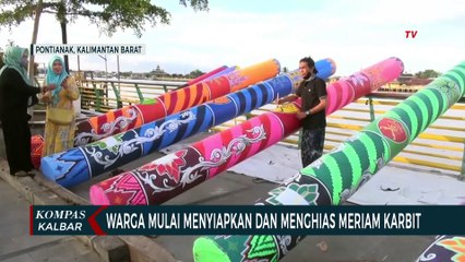 Jelang Lebaran, Warga Pontianak Mulai Siapkan dan Hias Meriam Karbit