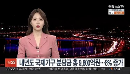 내년 국제기구 분담금 예산 총 9천800억원…올해보다 8%↑