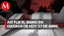 Se registra sismo de magnitud 5.4 en Oaxaca