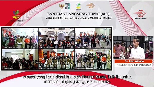 Jokowi Salurkan BLT Minyak Goreng di Pos Bloc Jakarta, Realisasi Penyaluran Capai 95,7 persen