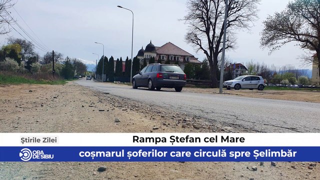 Știrile zilei la Sibiu - Rampa Ștefan cel Mare, coșmarul șoferilor care circulă spre Șelimbăr, Șoferul care aproape a lovit o fetiță pe trecere în Cisnădie a rămas fără permis şi Încep lucrările de modernizare a podului peste Cibin pe Șoseaua Alba Iulia