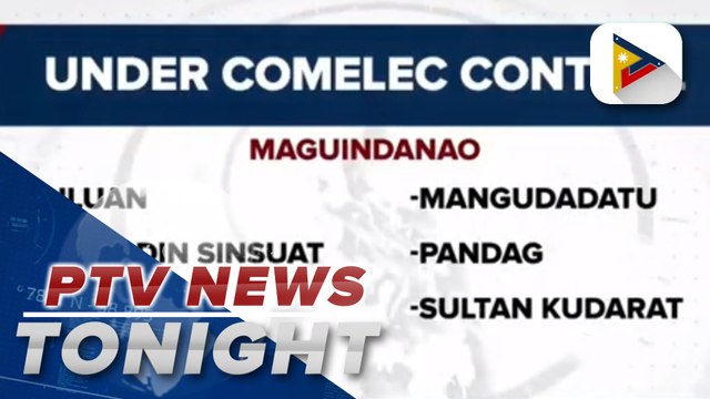 8 areas in Maguindanao and Lanao del Sur placed under Comelec control