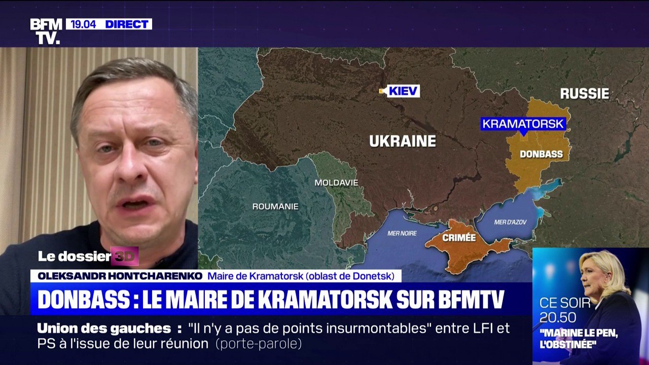 Oleksandr Hontcharenko, maire de Kramatorsk: "Les combats se déroulent à 45km de notre ville, les Russes essayent d'avancer vers notre ville"