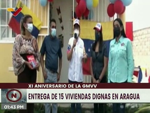 Gob. Karina Carpio entrega 15 nuevas viviendas dignas en el municipio Girardot del estado Aragua