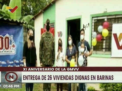 GMVV entrega 26 viviendas a familias del municipio Bolívar en el estado Barinas