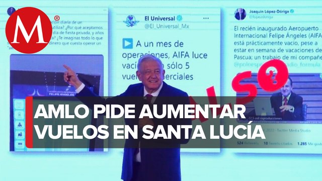 AMLO pide a Aeroméxico, Volaris y Viva Aerobus aumentar vuelos en el AIFA