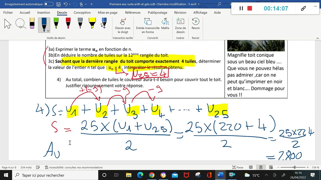 Entrainement supplémentaire : suites arithmétiques et géométriques - spé maths