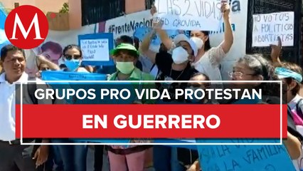 Manifestantes exigen que no se apruebe el aborto en Guerrero