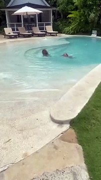 Yannick Noah et ses enfants en vacances à la Jamaïque.