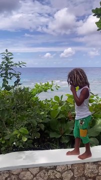 Yannick Noah et ses enfants en vacances à la Jamaïque.