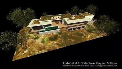 Maison contemporaine en Corse avec piscine intégrée / Villa moderne d'Architecte DPLG en Corse