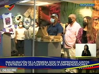 Gobierno de Monagas inaugura primera sede de "Emprender Juntos" y entrega más de 250 certificados