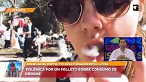 Polémica por un folleto sobre consumo de drogas