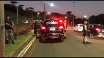 Grande aparato policial chama atenção de motoristas durante ação de militares do Pelotão de Choque