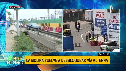 La Molina vuelve a desbloquear vía alterna en la avenida Separadora Industrial