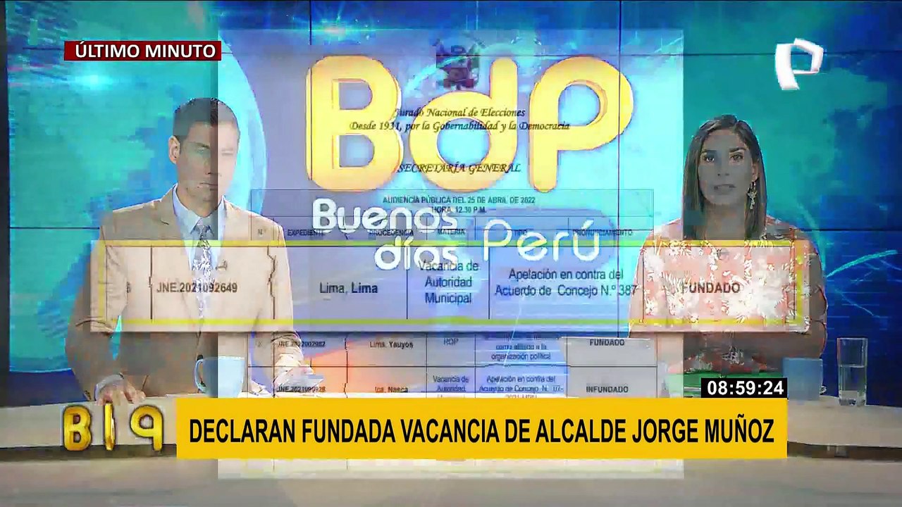 Declaran fundada vacancia de Jorge Muñoz de la alcaldía de Lima