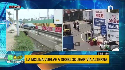 La Molina vuelve a desbloquear vía alterna en la avenida Separadora Industrial