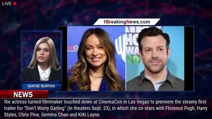 Скачать видео: Olivia Wilde served custody papers over kids with Jason Sudeikis while onstage at CinemaCon - 1break