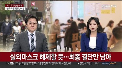 실외마스크 해제할 듯…최종 결단만 남아