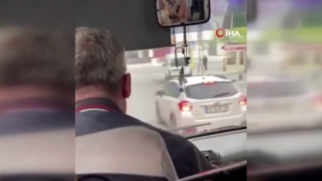 Ehliyetine el konulan maganda trafikte yine tehlike saçtı