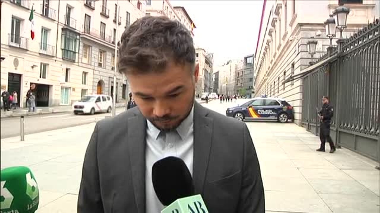 Rufián: "Parece que el PSOE ha borrado nuestros números"