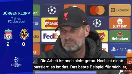 Klopp: Arbeit ist nach 2:0 “noch nicht getan”