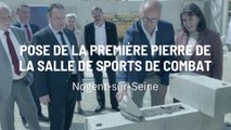 Pose de la première pierre de la salle de sports de combat