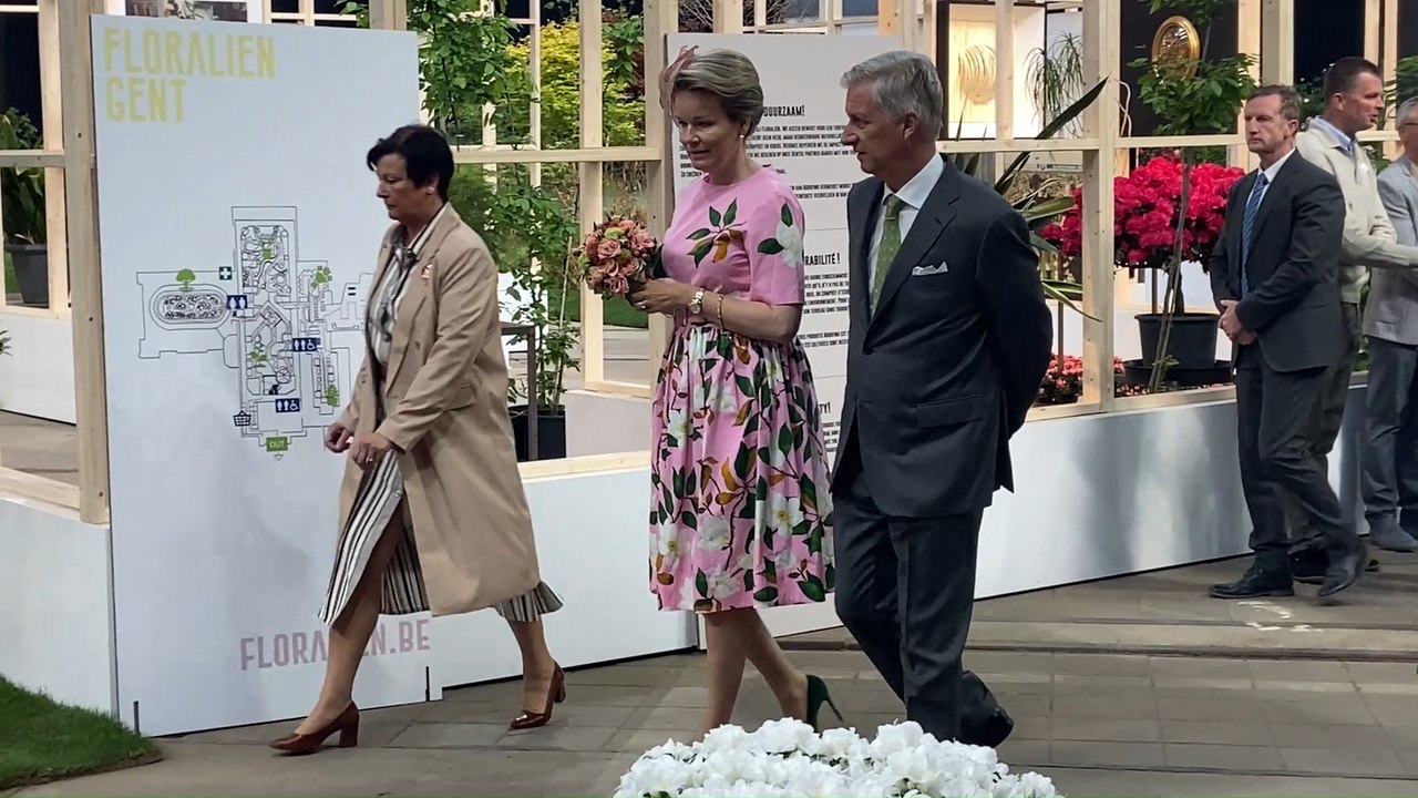 Visite du Roi et de la Reine aux Floralies de Gand 2022