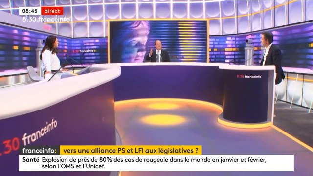 L'ex-président socialiste François Hollande met en garde contre le risque d' une disparition du PS en cas d'accord avec LFI qui prévoirait son effacement aux élections législatives de juin - VIDEO